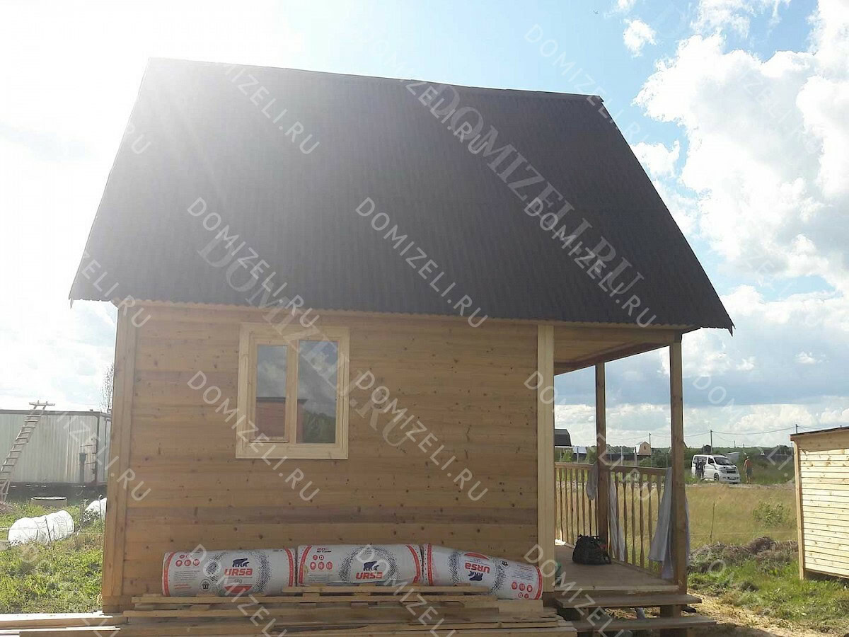 БАНЯ ИЗ БРУСА 6×6 «Б2» (60 кв.м., 2 этажа, 6 на 6, с мансардой, террасой и спальней) — фото 3