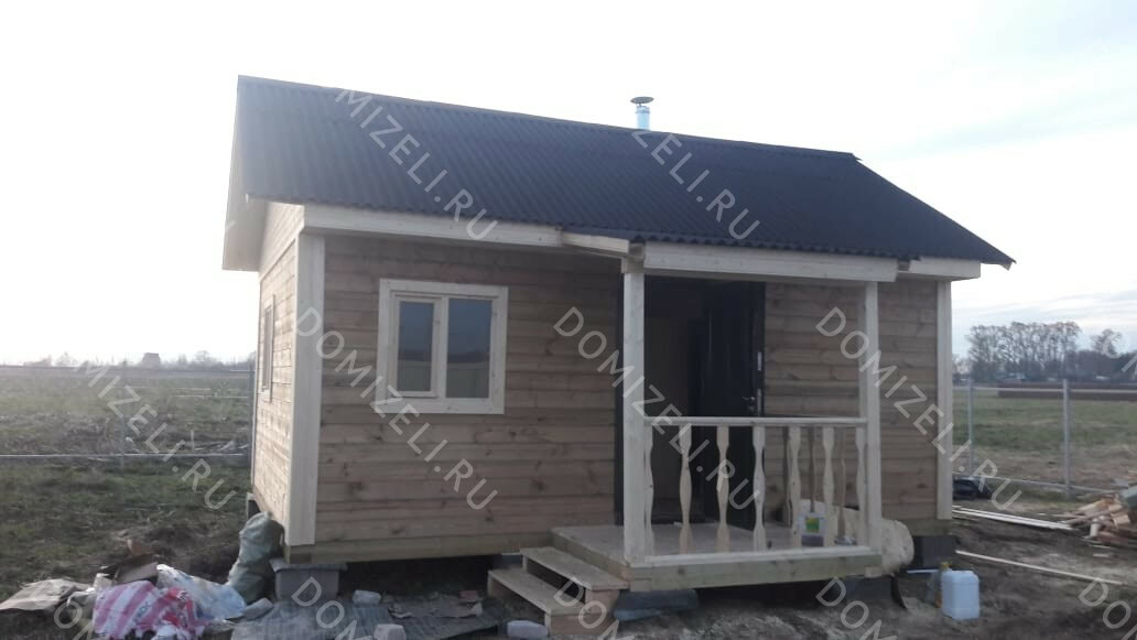 БАНЯ ИЗ БРУСА 6×4 «Б35» (26,6 кв.м., 1 этаж, 6 на 4, с просторной комнатой отдыха, душевой и парной) — фото 7