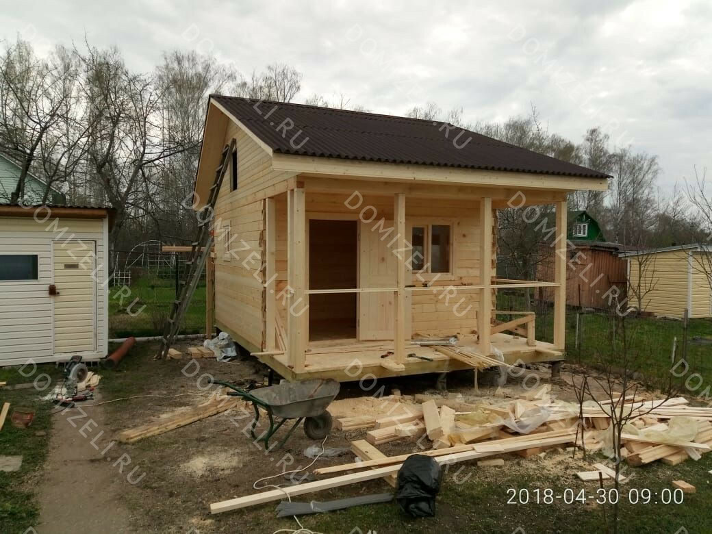БАНЯ ИЗ БРУСА 4×5,5 «Б12» (22 кв.м., 1 этаж, 4 на 5, с террасой, душевой и парной) — фото 4