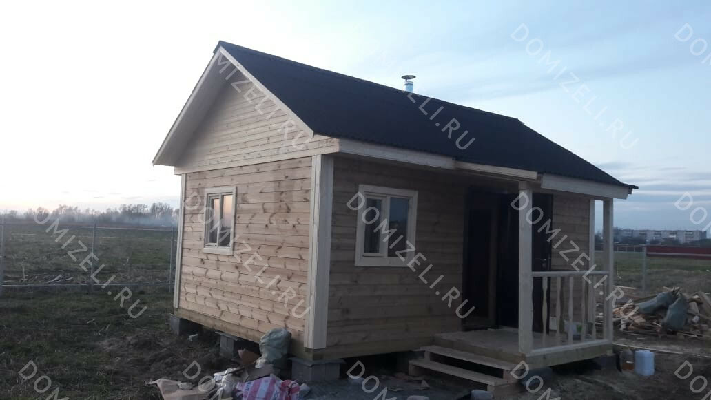 БАНЯ ИЗ БРУСА 6×4 «Б35» (26,6 кв.м., 1 этаж, 6 на 4, с просторной комнатой отдыха, душевой и парной) — фото 9