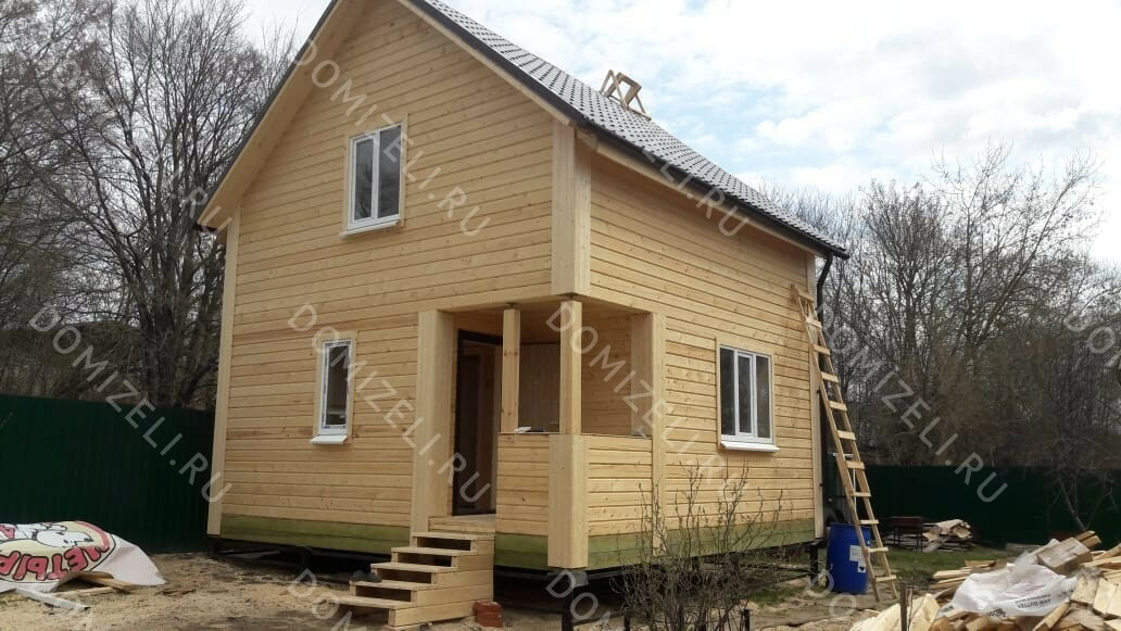 БАНЯ ИЗ БРУСА 6×6 «Б39» (72 кв.м., 2 этажа, 6 на 6, с мансардой, санузлом и комнатой отдыха) — фото 3