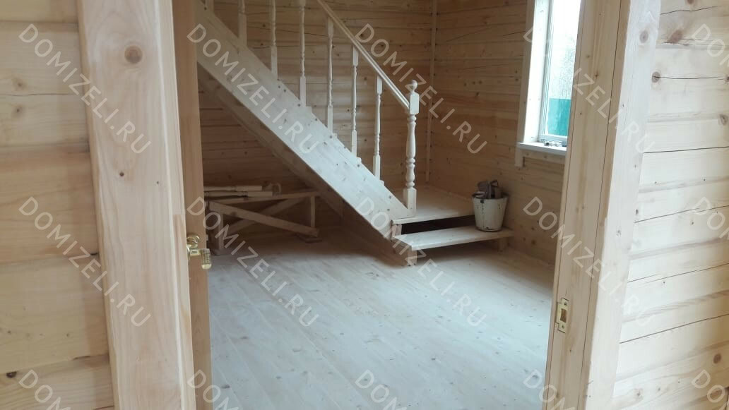 БАНЯ ИЗ БРУСА 6×6 «Б39» (72 кв.м., 2 этажа, 6 на 6, с мансардой, санузлом и комнатой отдыха) — фото 7
