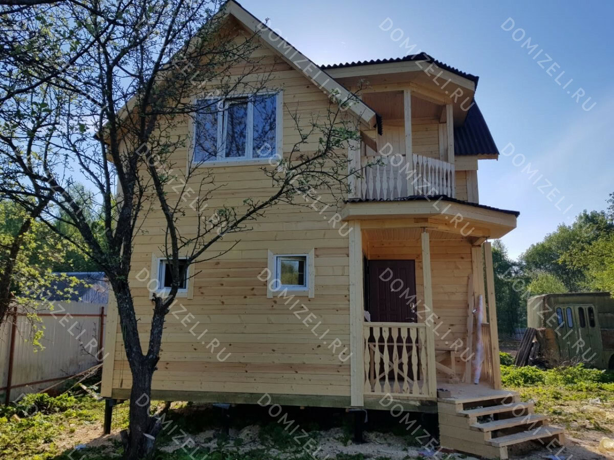 ДОМ ИЗ КАРКАСА 6×6 «ДК11» (56 кв.м., 2 этажа, 6 на 6, с мансардой, балконом и террасой) — фото 3