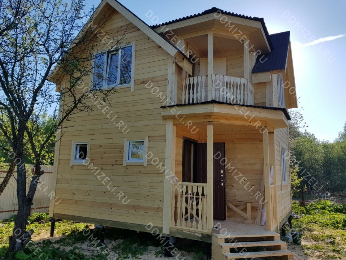 ДОМ ИЗ КАРКАСА 6×6 «ДК11» (56 кв.м., 2 этажа, 6 на 6, с мансардой, балконом и террасой) — фото 8
