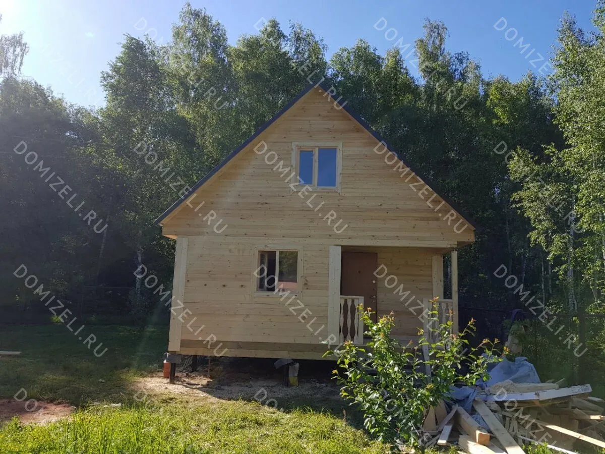 БАНЯ ИЗ БРУСА 6×6 «Б3» (60 кв.м., 2 этажа, 6 на 6, с мансардой, террасой и комнатой отдыха) — фото 3