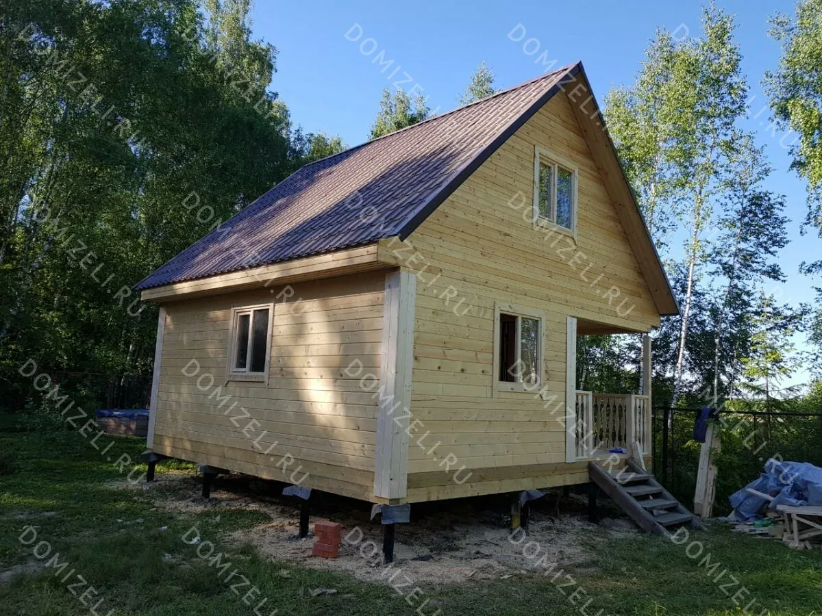 БАНЯ ИЗ БРУСА 6×6 «Б3» (60 кв.м., 2 этажа, 6 на 6, с мансардой, террасой и комнатой отдыха) — фото 4