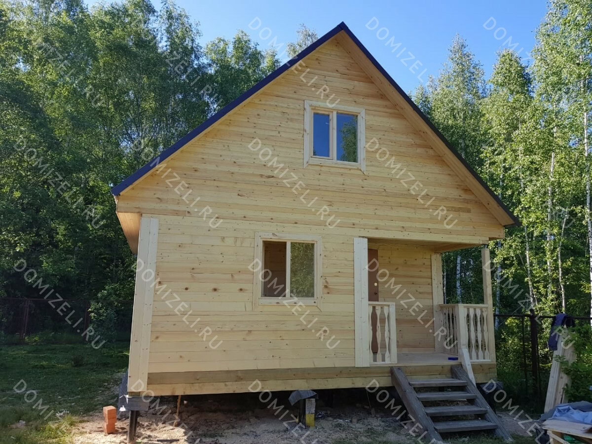 БАНЯ ИЗ БРУСА 6×6 «Б3» (60 кв.м., 2 этажа, 6 на 6, с мансардой, террасой и комнатой отдыха) — фото 5