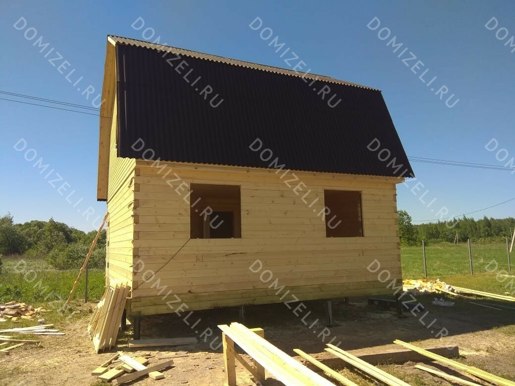 БАНЯ ИЗ БРУСА 6×6 «Б7» (63 кв.м., 2 этажа, 6 на 6, с мансардой, душевой и комнатой отдыха) — фото 5