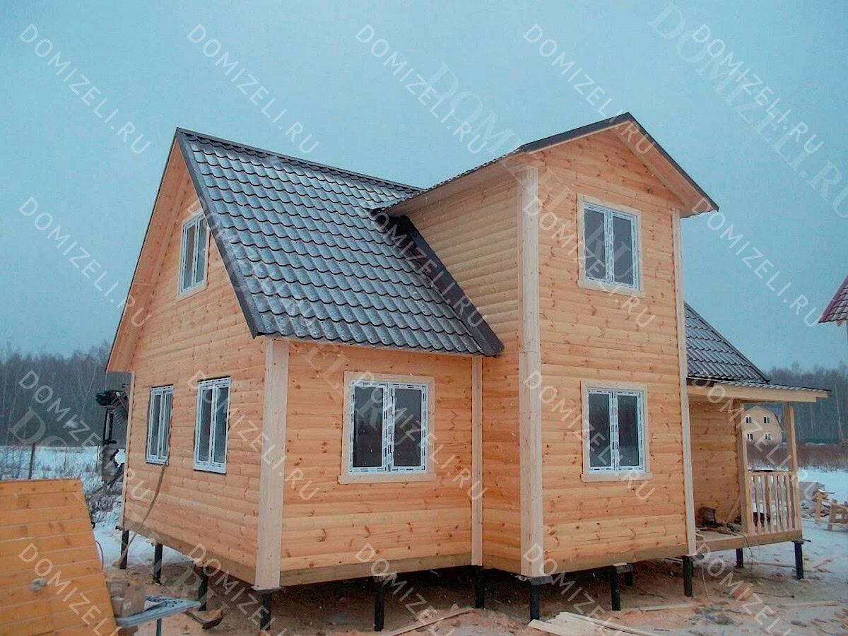 ДОМ ИЗ КАРКАСА 7×9 «ДК34» (110 кв.м., 2 этажа, 7 на 9, с мансардой, террасой и 2 санузлами) — фото 3