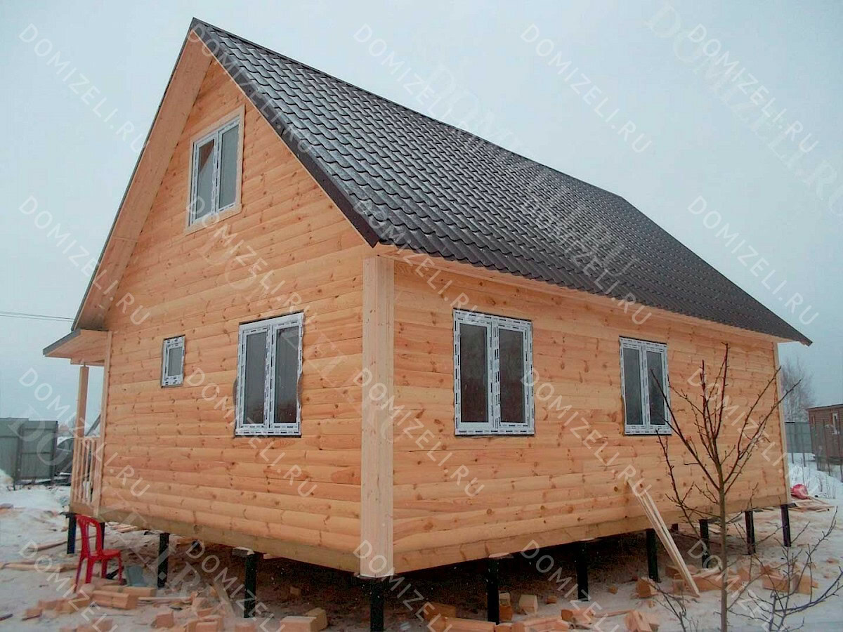 ДОМ ИЗ КАРКАСА 7×9 «ДК34» (110 кв.м., 2 этажа, 7 на 9, с мансардой, террасой и 2 санузлами) — фото 5