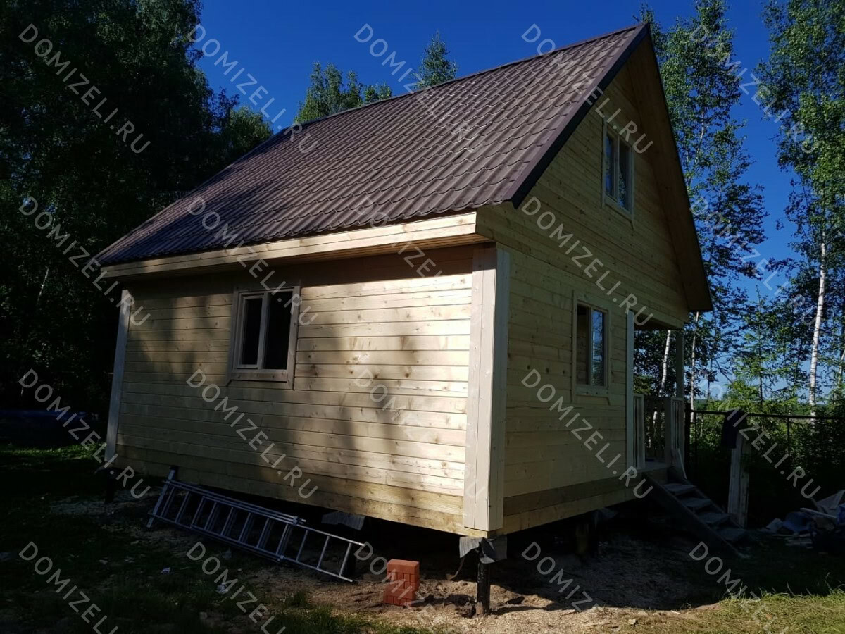 БАНЯ ИЗ БРУСА 6×6 «Б3» (60 кв.м., 2 этажа, 6 на 6, с мансардой, террасой и комнатой отдыха) — фото 7